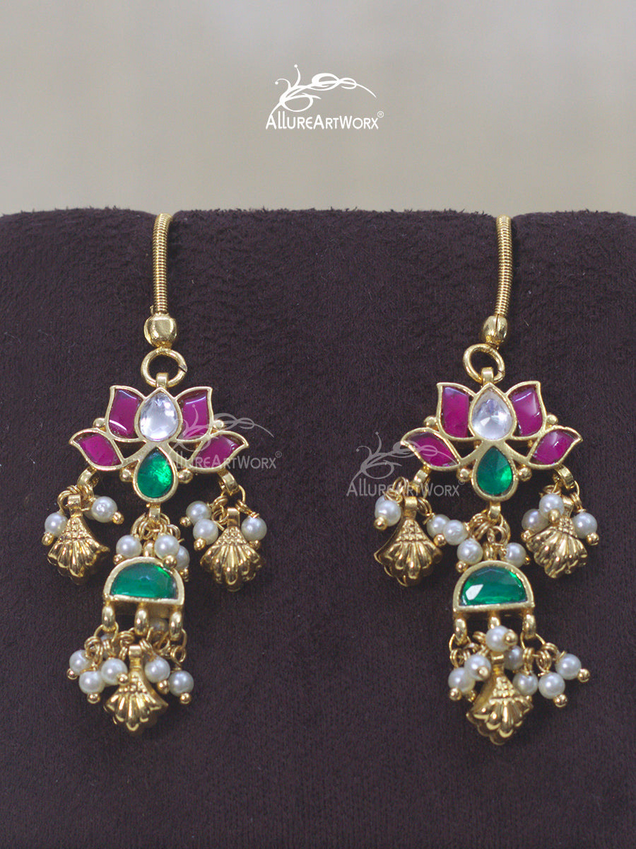 Lotus Earrings(Hooks)
